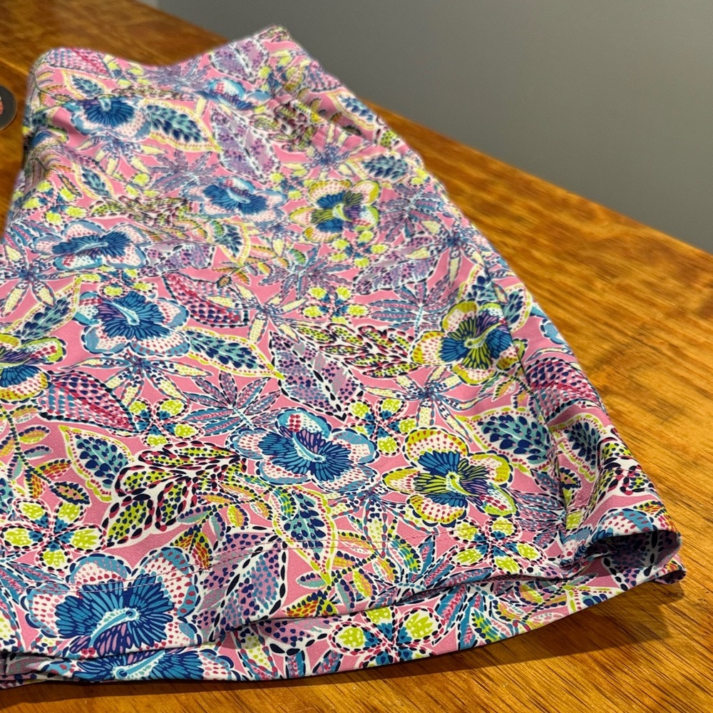 Pink Floral Bermuda Golf Shorts